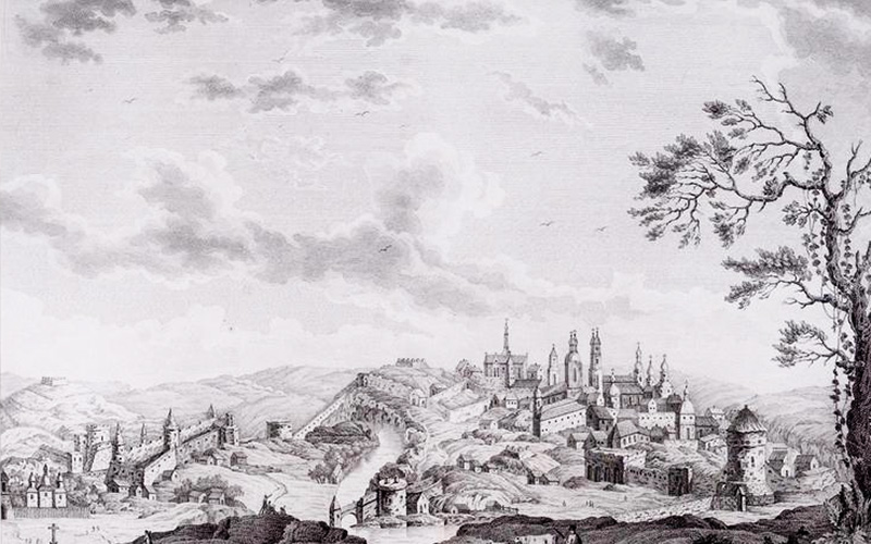 Каменец-Подольский. Старый город на гравюре Кошкина